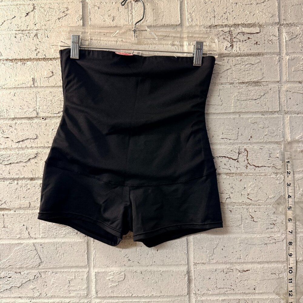 Flexees Black Strapless Shapewear Romper L Fresh 24/7 Tummy Control Shorts